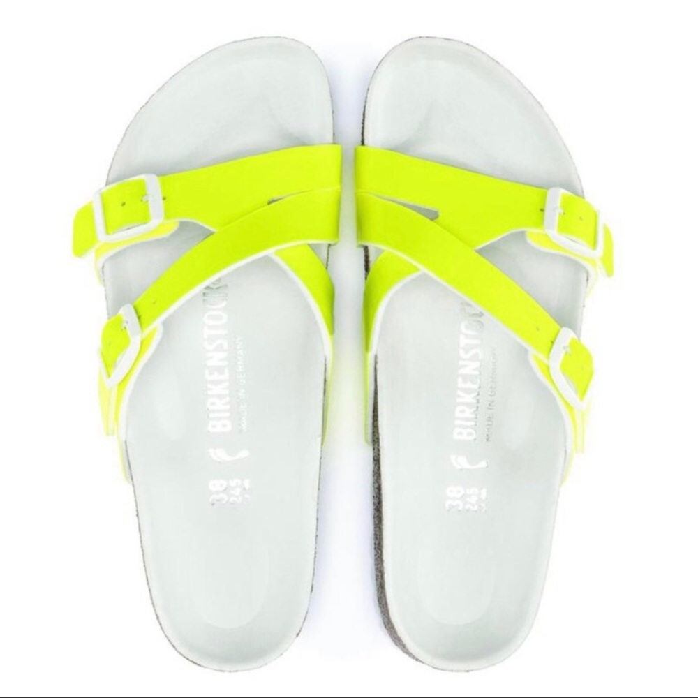 Neon Yellow Birkenstock Sandals